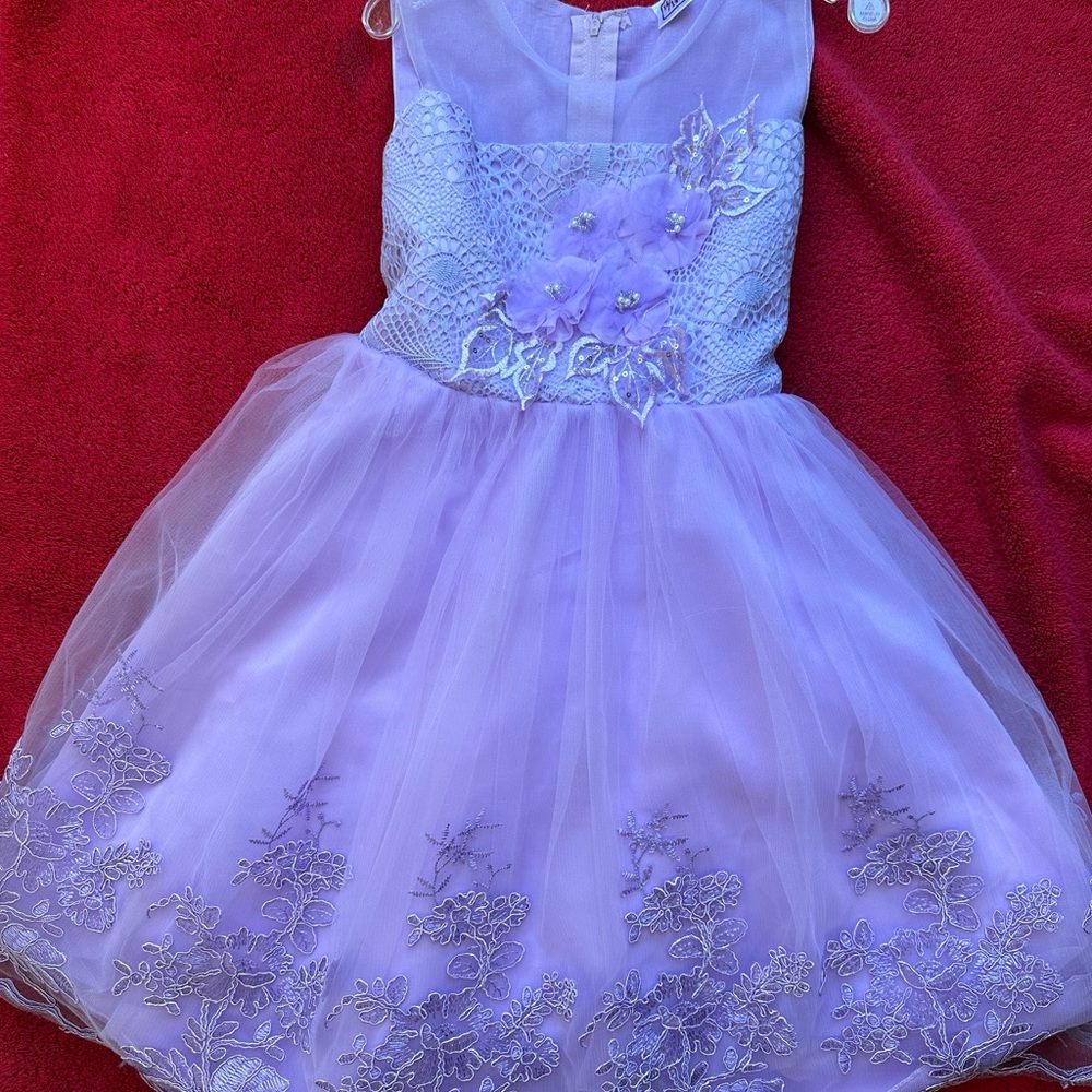 Little girl’s  beautiful  formal purple dress for  special occasion